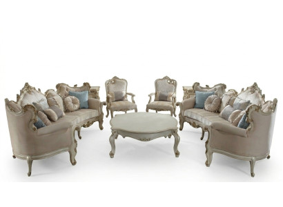 Luxury Furniture Sofa Set Couch Sofa Upholstery 4+4+1+1 Seater with Coffee Table