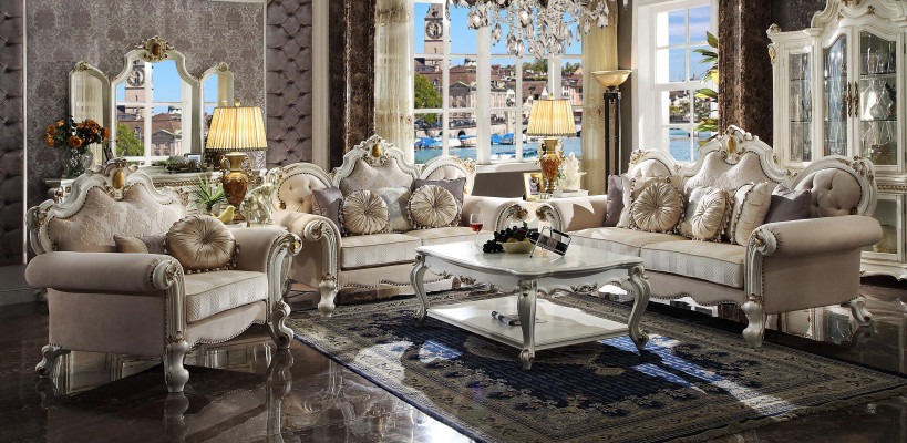 Luxury Sofa Design Couch Upholstery Classic Furniture 3-Seater Three-Seater