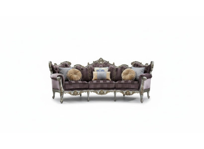 Classic four-seater living room couch textile Rococo Baroque luxury sofa