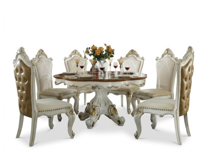 Round dining room table round wood round classic tables rococo baroque style