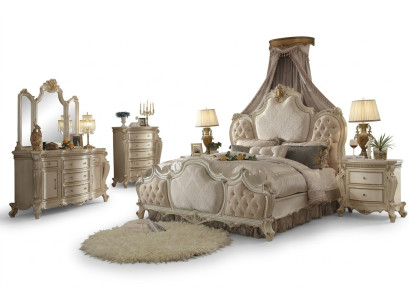 Designer bedroom bed 2x nightstands dresser 4-piece set new 180x200cm