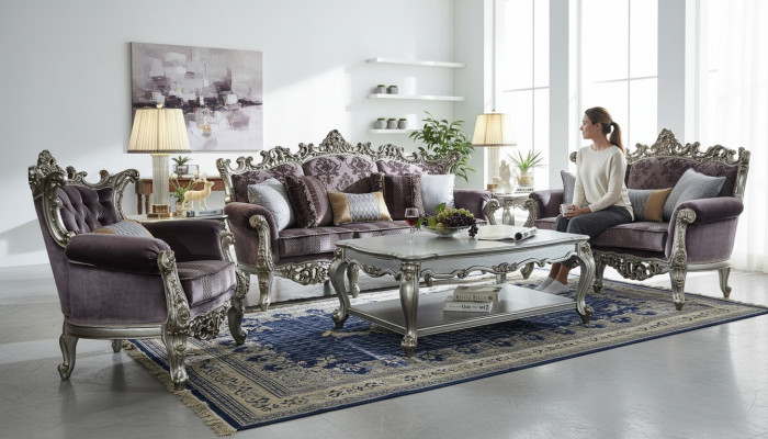 Luxury Furniture Sofa Set Couch Upholstery 3+2+1 Seater with Coffee Table
