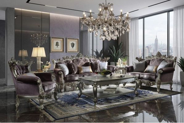 Luxury Furniture Sofa Set Couch Upholstery 3+2+1 Seater with Coffee Table