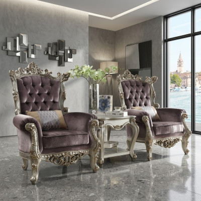 1-seater antique style armchair beige baroque wood throne royal armchair