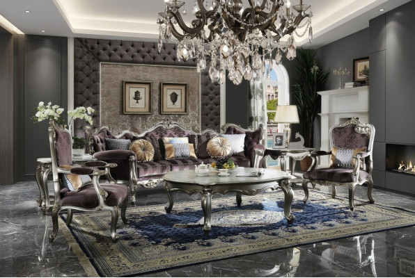Sofa set 4+1+1 seater coffee table 4-piece set design sofa couches baroque