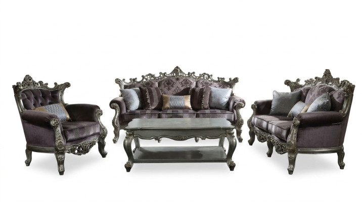 Sofa set 4+1+1 seater coffee table 4-piece set design sofa couches baroque