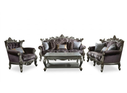 Sofa set 4+1+1 seater coffee table 4-piece set design sofa couches baroque