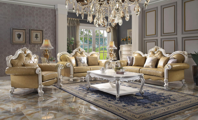 Sofa set 3+2+1 seat coffee table set sofa upholstery couch leather 4-piece set
