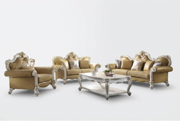 Sofa set 3+2+1 seat coffee table set sofa upholstery couch leather 4-piece set