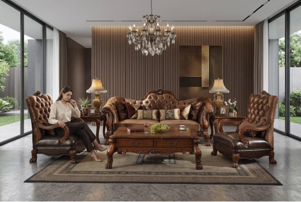 Complete sofa set 3+1+1 seater designer living room suite 3-piece group