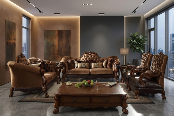 4-piece sofa set Baroque Rococo design sofa upholstery seating group couch