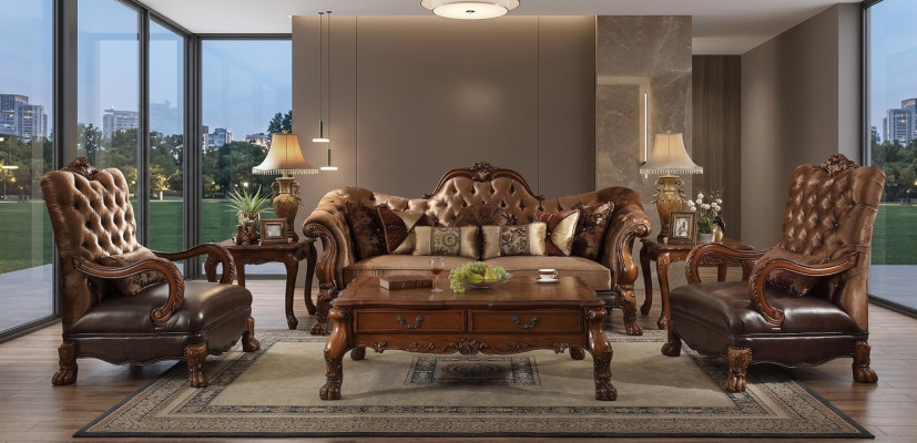 Design Sofa Set 3+1+1 Seater Coffee Table Side Table 6-Piece Living Room