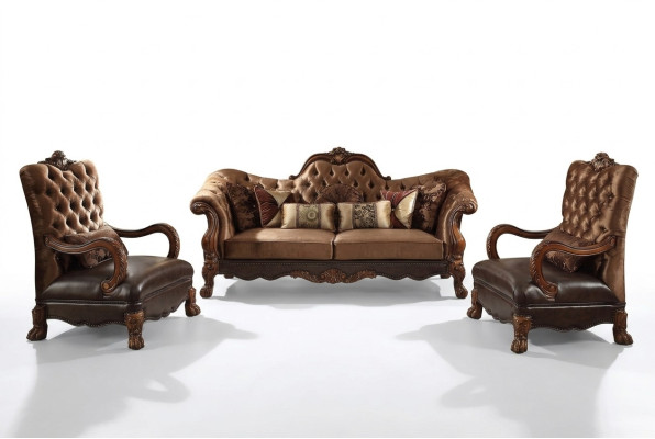 Design Sofa Set 3+1+1 Seater Coffee Table Side Table 6-Piece Living Room
