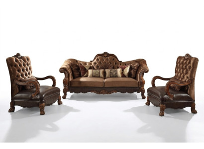 Design Sofa Set 3+1+1 Seater Coffee Table Side Table 6-Piece Living Room