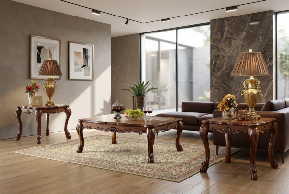Classic table coffee table baroque side table sofa design living room