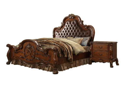 Bed 2x Bedside Tables 3-piece Set Furniture Baroque Rococo Bedroom Set
