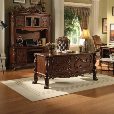 Desk chair computer desk designer office tables baroque rococo 3-piece set