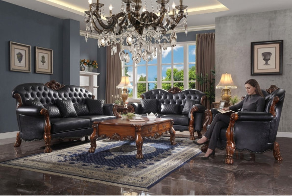Sofa three-seater living landscape sofas couch upholstery set leather baroque