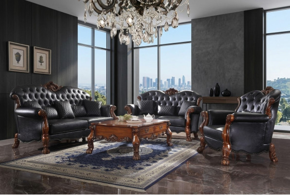 Sofa three-seater living landscape sofas couch upholstery set leather baroque