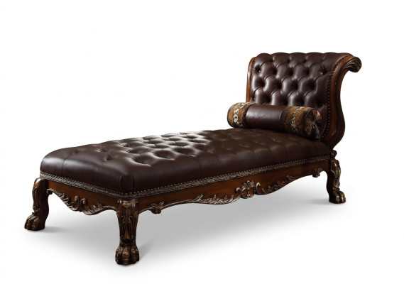 Chaises longues Chesterfield Lounger Ottoman Chaise Sofa Couch Chesterfield