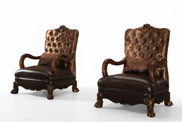 Armchair Designer Chair Upholstery Relax Fabric Textile Leather Lounge New Chesterfield