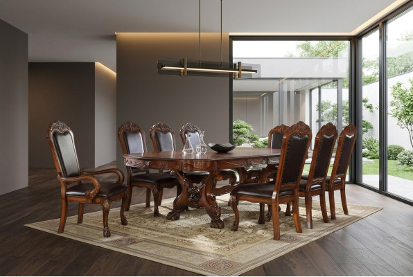 Furniture Table 6x Chair Sets Dining Room Suite Wood Complete Baroque Rococo