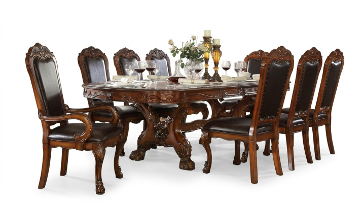 Furniture Table 6x Chair Sets Dining Room Suite Wood Complete Baroque Rococo