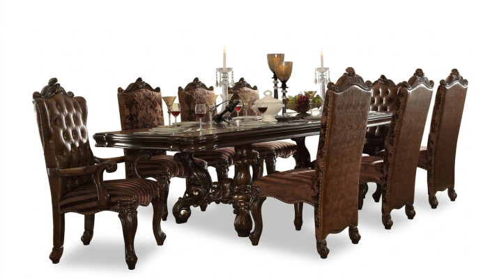 Complete dining room set table sideboard mirror 8x chairs set group