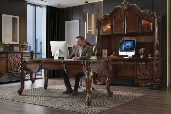 Office set desk executive chair complete office Rococo Baroque 2-piece set