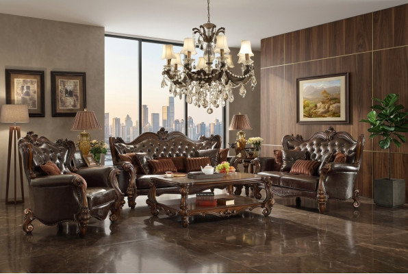 Luxury Chesterfield Sofa Set 3+2+1 Seater + Coffee Table Furniture Couch