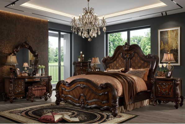 Royal double bed beds + 2x nightstand console complete set new