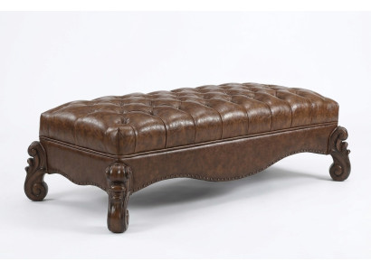 Chaise lounge antique style sofa couch reclining chaise leather baroque rococo new