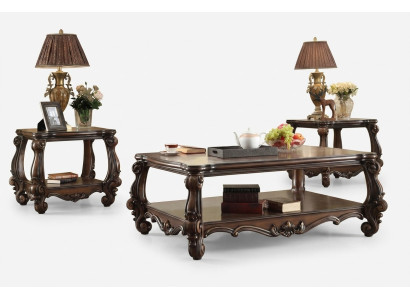 Luxury coffee table real wood decor tables side sofa table living room