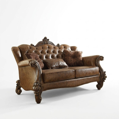 Sofa 3-seater living landscape sofas couch upholstery set leather wood