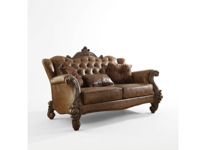 Sofa 3-seater living landscape sofas couch upholstery set leather wood