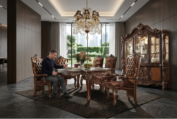 Classic luxury table wood tables decor Rococo Baroque antique style dining living