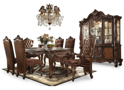 Complete Decoration Set Dining Table + 6 Chairs Dining Room Set Dining Group Wood Table