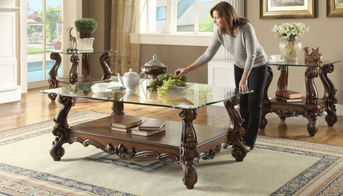 Noble designer coffee table side table decor sofa living room table baroque