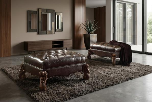 Footstool Ottoman Upholstered Stool Seating Stool Ottoman Stool Chesterfield Baroque