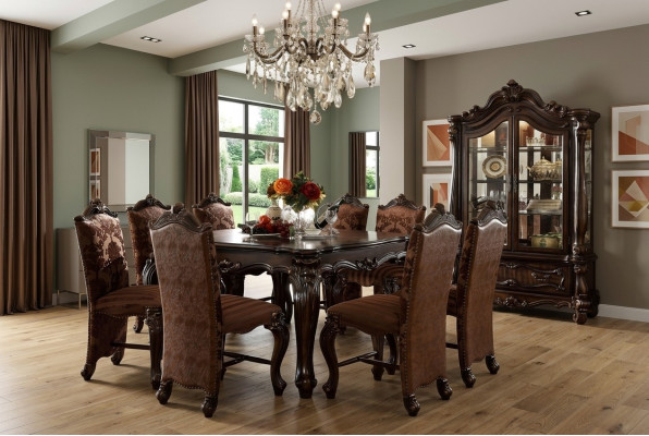 Complete set dining table 6 chairs dining room set dining group wood table tables