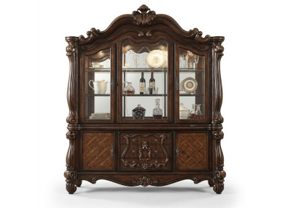 Luxury display cabinet display case wood corner cabinet corner display glass new baroque