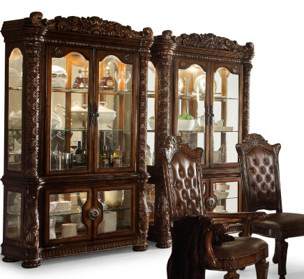 Glass cabinet display case living room display cabinets baroque rococo wood