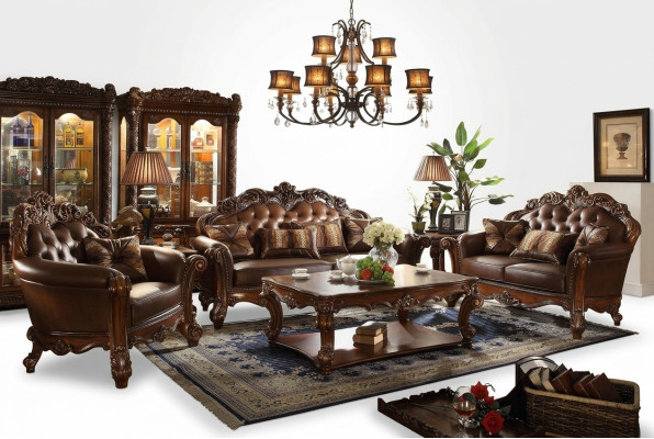 Classic furniture set, sofa set, couch, leather sofa, upholstered 321