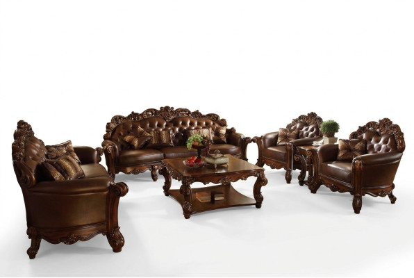 Sofa set 3+4 seat set design sofas upholstered couches leather 2-piece Chesterfield