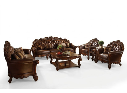 Sofa set 3+4 seat set design sofas upholstered couches leather 2-piece Chesterfield