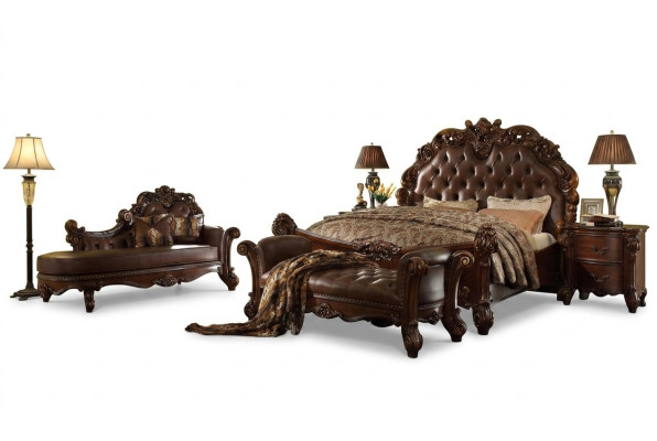 Royal double bed with 2x nightstand console complete set