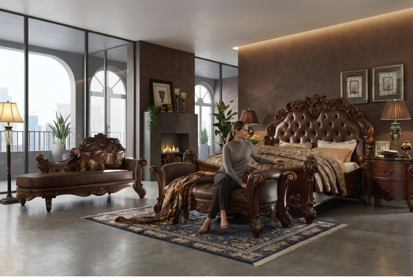 Double bed, bed, marital bed, luxury beds, baroque, rococo, antique style, Chesterfield.