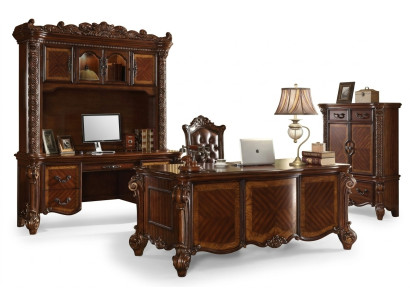 Office desk, armchair, computer desk, table, wooden table, chair, 3-piece furniture set.