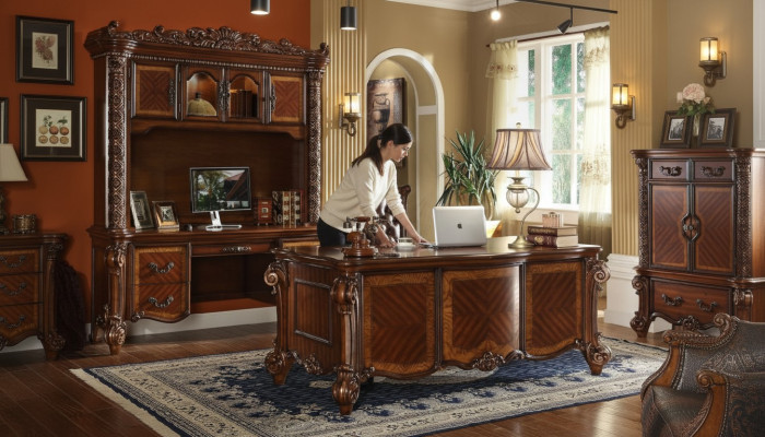 Luxury Desk Office Antique Style Baroque Rococo Baroque Tables