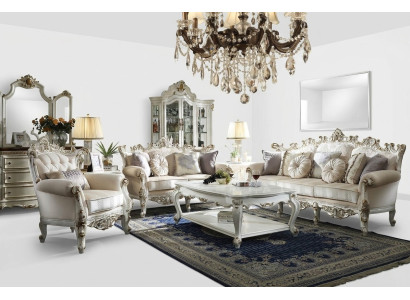 Luxury Chesterfield Sofa Set 3+2+1 Seater with Furniture Coffee Table Couch